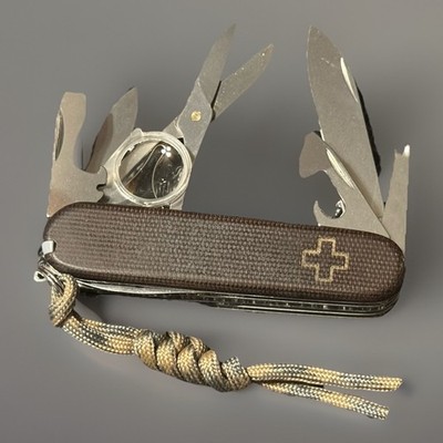 Victorinox Explorer w/Custom Brown Micarta Scales 91mm Swiss Army