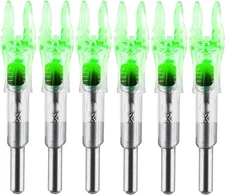 6PCS X Lighted Nocks for Arrows with .204 .233 .244 .246 inside Diameter with H,