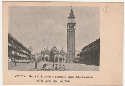 VENICE - PIAZZA DI S. FRAME AND BELL TOWER BEFORE CATASTROPHE -37635-