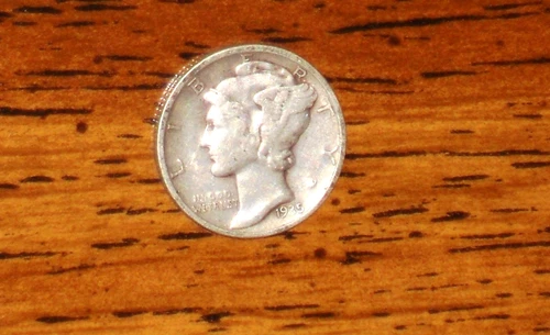 1935 SILVER MERCURY DIME - GRADES "FINE"