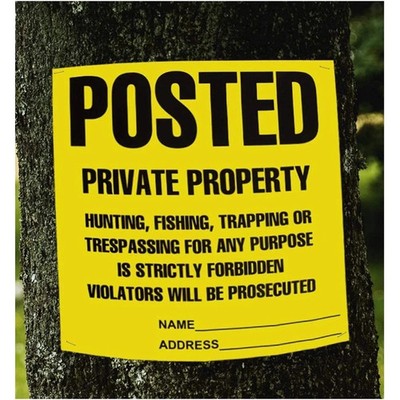 Bulk Pack of Yellow 11x11 No Trespassing Signs - 100 Count Weather Resistant