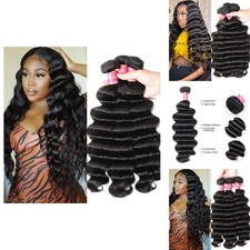 Nadula Brazilian Loose Deep Wave Hair 3 Bundles Human Hair 16 18 20