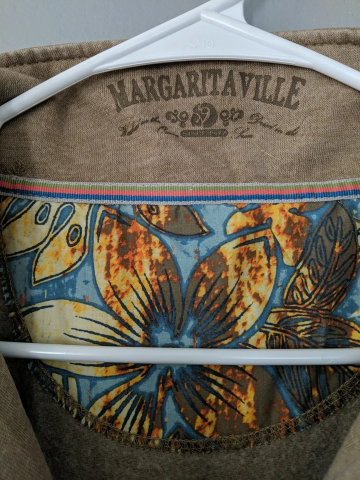 Suéter pulôver Jimmy Buffet's Margaritaville 1/4 zíper madeira de olmo masculino tamanho grande - Imagem 2 de 4