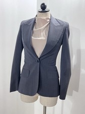 Stella McCartney Gray Pinstripe Tailored Blazer Made in Italy As Is Size 36