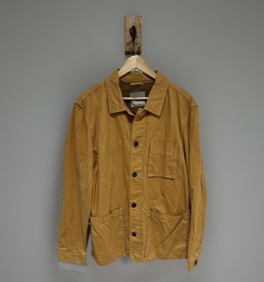 Mango Herren Over-Dyed Cotton Chore Utility Barn Workwear Jacke Senf Gr. XL