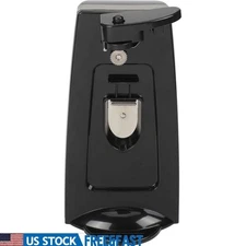 Electric Can Opener Knife Sharpener Bottle Opener Removable Cutting Lever Black