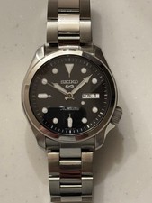SEIKO 5 Sports SRPE55K1 Automatic Watch Sapphire Crystal Black Dial