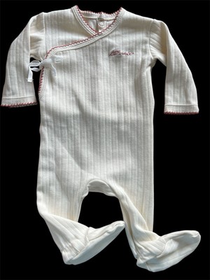 Ely s & Co NWT Ivory  Little One  Organic Cotton Knit Drop Seat Footie-Newborn