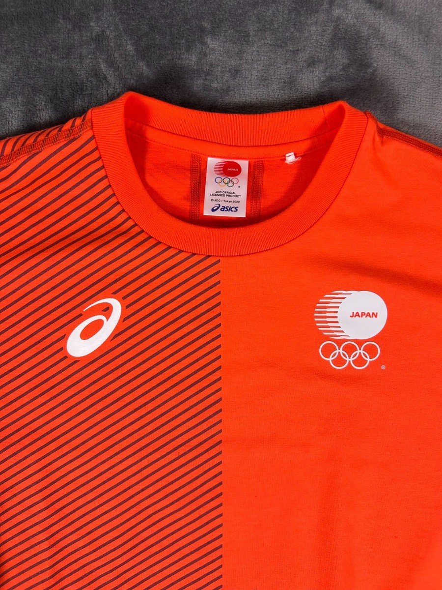 Asics Japan Olympic Team T-Shirt Official Tokyo 2020 Red Graphic