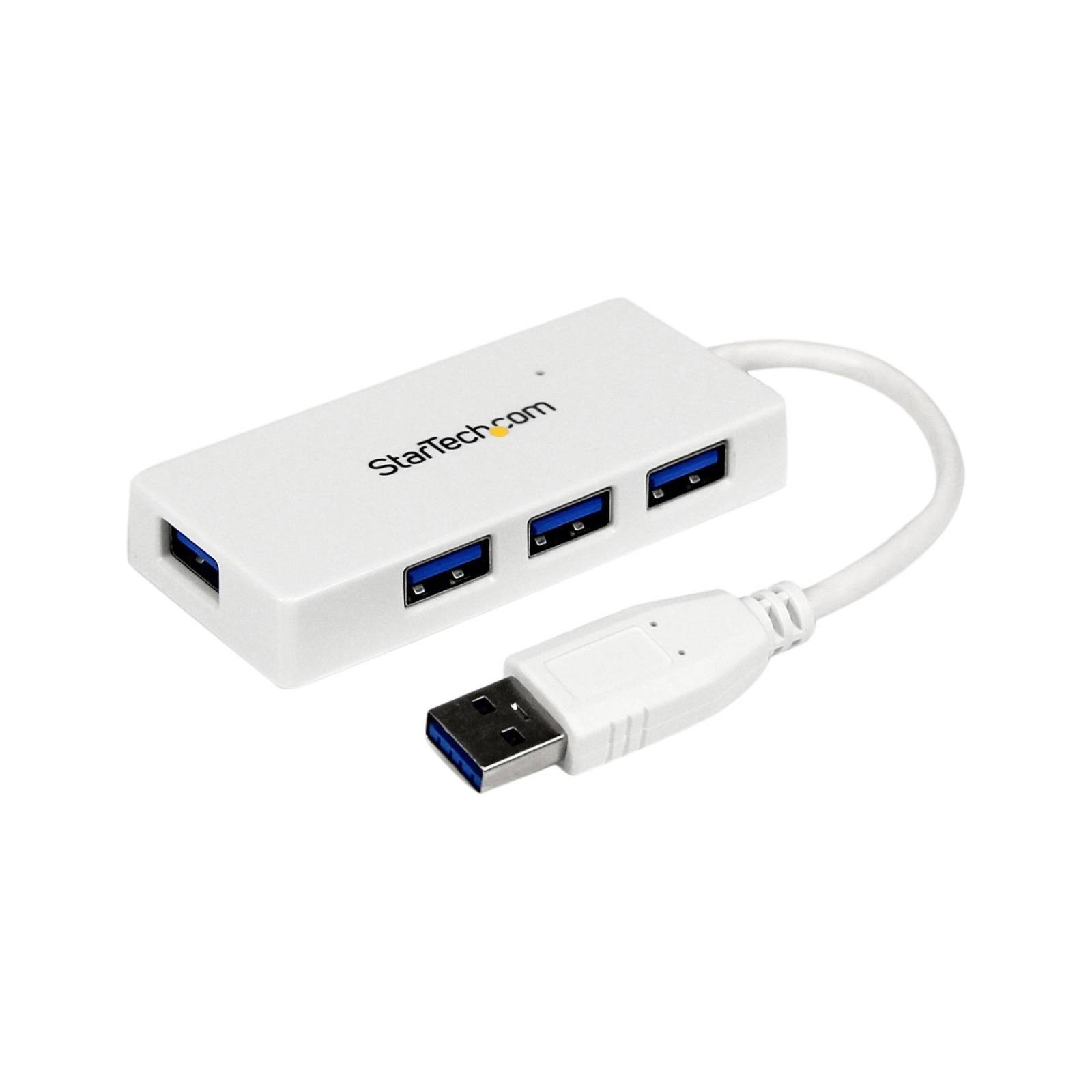 StarTech Portable 4 Port SuperSpeed Mini USB 3.0 Hub White (ST4300MINU3W)