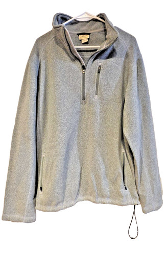 🥶 LL BEAN Jacket Mens XL 1/4 Zip Fleece Chest Pocket