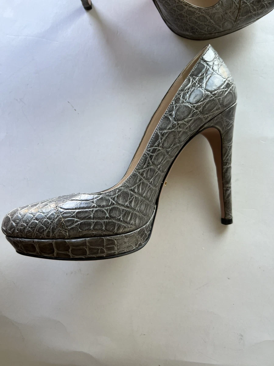 Prada Crocodile Shoes Indiana Women's Heels for sale | eBay