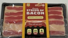 LOT OF 9 STRETCHY STRIPS OF BACON PLAY FOOD FIDGET BY TOY HUB