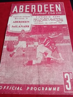 Very Rare Aberdeen V Third Lanark 8th January 1949