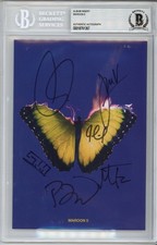 SIGNED Maroon 5 Autograph Love Is Like Album Cover Art Card Auto Beckett BAS COA