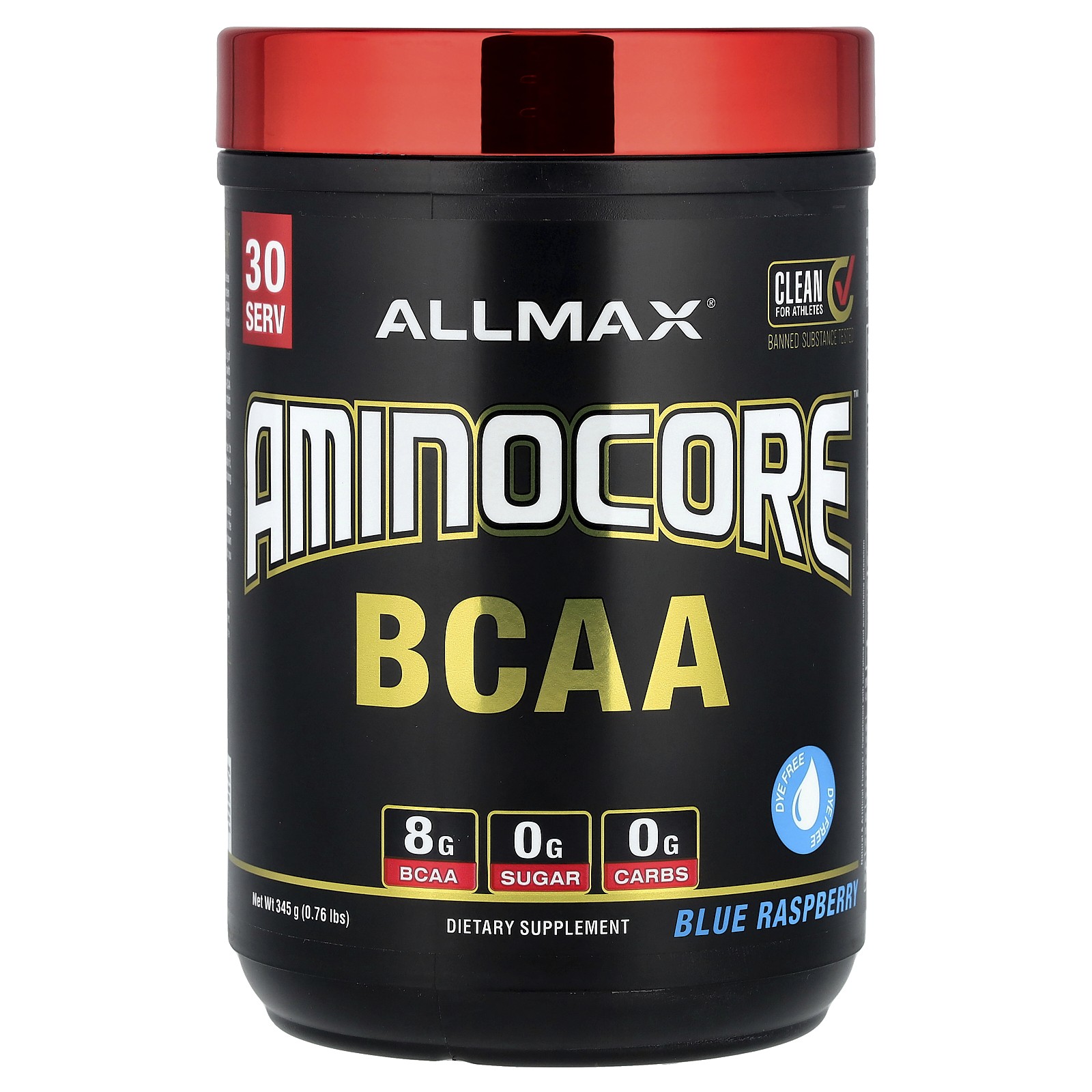 AMINOCORE BCAA Blue Raspberry 076 lbs 345 g 5590₽