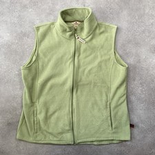 Woolrich Fleece Gilet Womens Large Full Zip Outdoor Hiking Jacket, Green