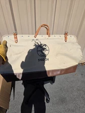 Klein Tools (McGuire-Nicholas) 20” Heavy-Duty Canvas Utility Tool Bag, Leather