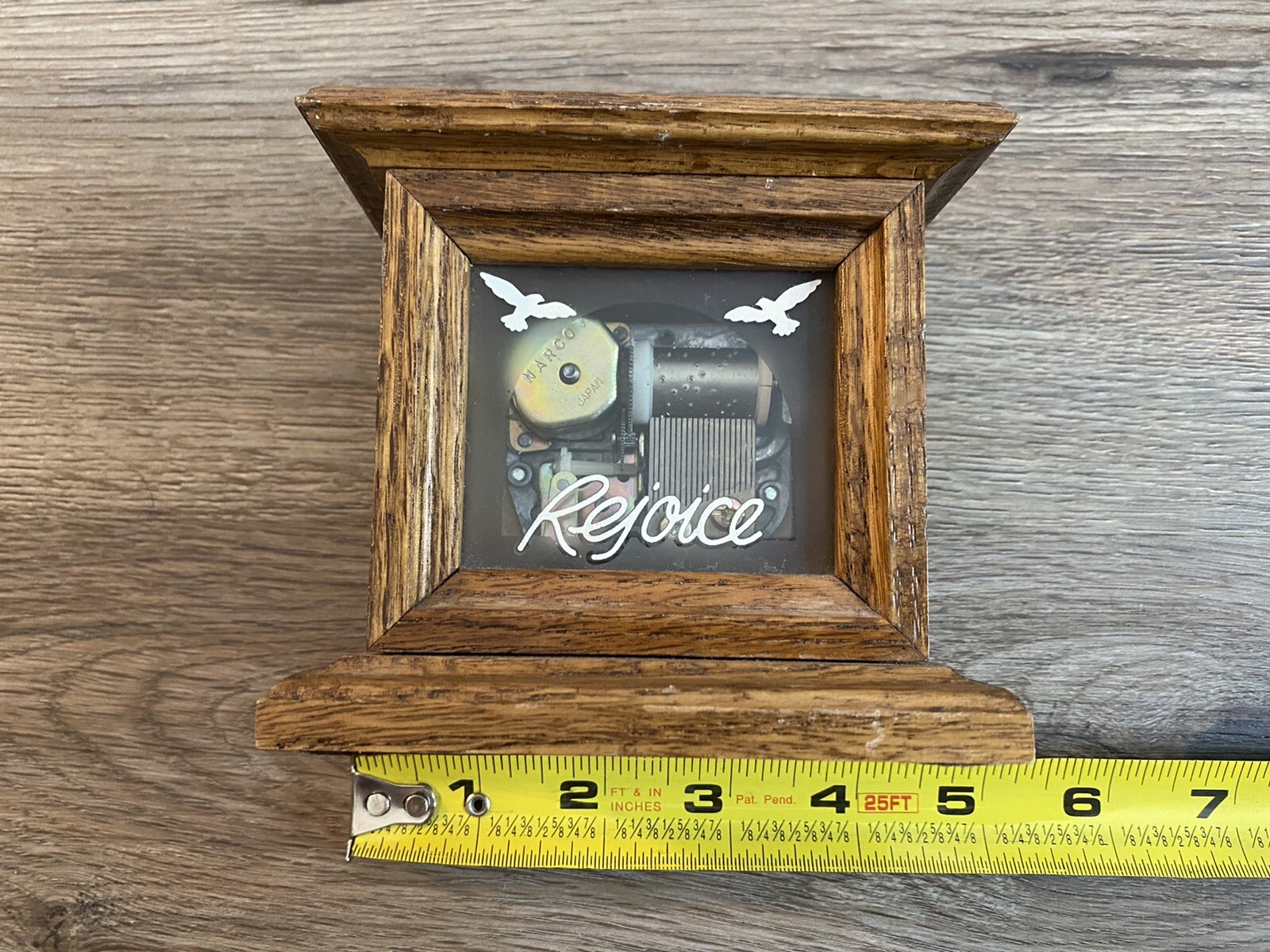 Vintage Rejoice Wooden Music Box Amazing Grace Display Narco Japan eBay