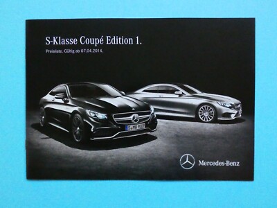 Brochure / Catalogue - Mercedes S-Class / S63 AMG - Coupe - Edition 1 - 04/14