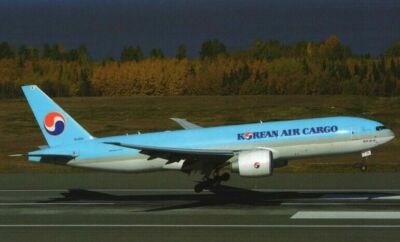 Korean Air Cargo Boeing 777-200F HL8251 @ Anchorage - postcard | eBay