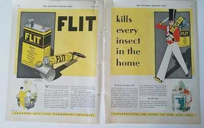 1928 flit insecticide sprayer vintage tin container 2 page ad | eBay