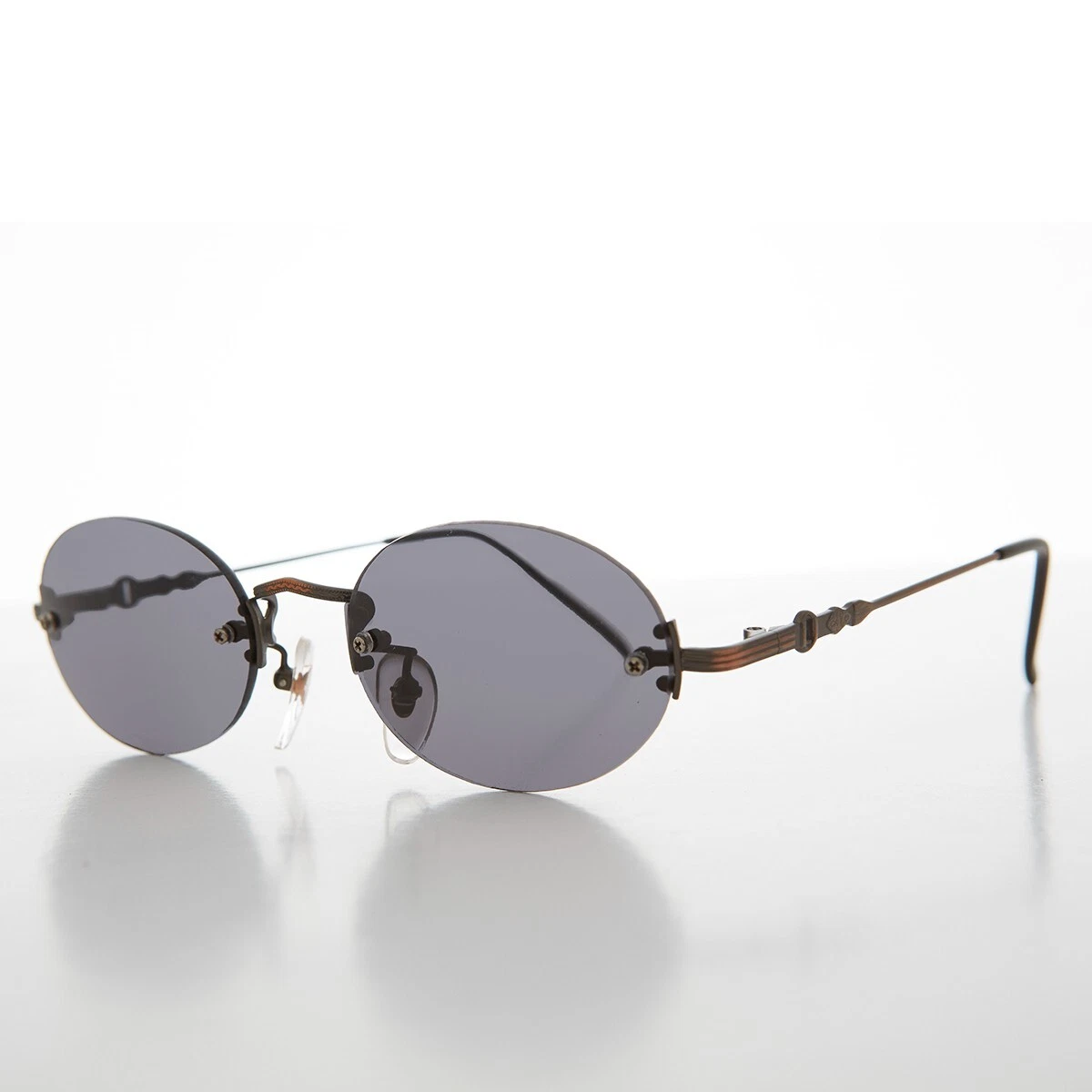 Oval top rimless sunglasses