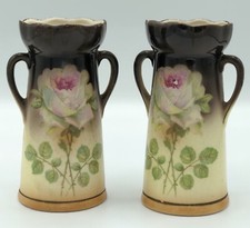 Antique Made in Czechoslovakia Pair of Vases /b