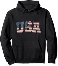 Usa Us Flag Patriotic 4th Of July America Unisex Hooded Sweatshirt