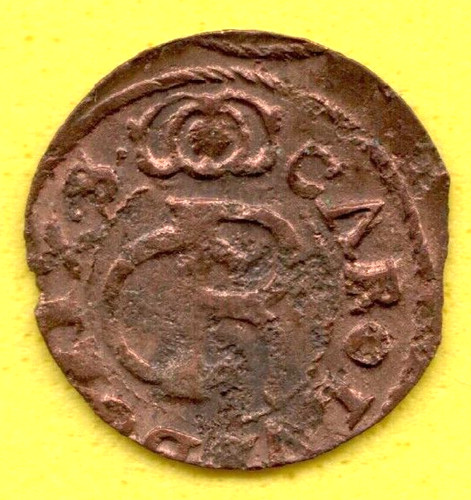 Riga Schilling ca 1663 Carl XI "12" Suceava Romania Moldova 35