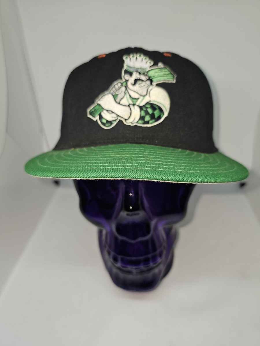 【激レア】◎90s◎Vintage◎ロングコート◎緑◎ピーチスキン◎雰囲気抜群◎ Vintage 90s Clinton Lumber Kings Minor League Baseball Fitted 7 5