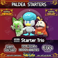 Sprigatito Fuecoco Quaxly 🌟 Paldea Starters Shiny 6IV 🌟 Pokemon Scarlet Violet