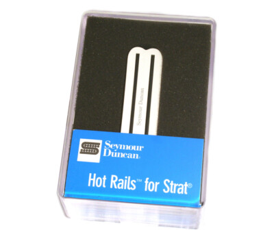 11205-02-W Seymour Duncan Hot Rails Bridge Pickup for Strat White SHR-1b