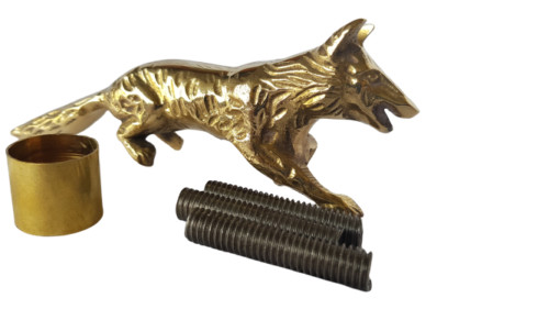 Vintage Solid Brass Fox Head Designer Handle ONLY… - image 2