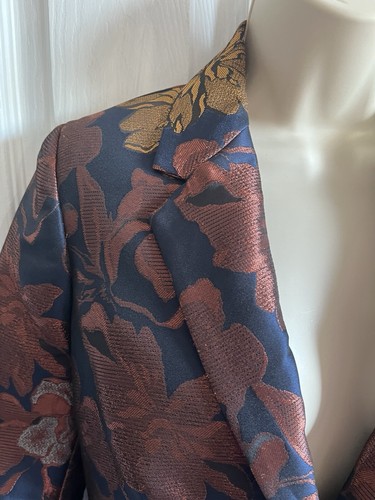 Women's Next Petite Blazer Navy Blue, Gold, Bronze and Copper Size UK 10 - Picture 3 of 24