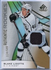 2019-20 UD SP GAME-USED SN#: 114/599 #107 BLAKE LIZOTTE ROOKIE NM RAW (TL-6421)