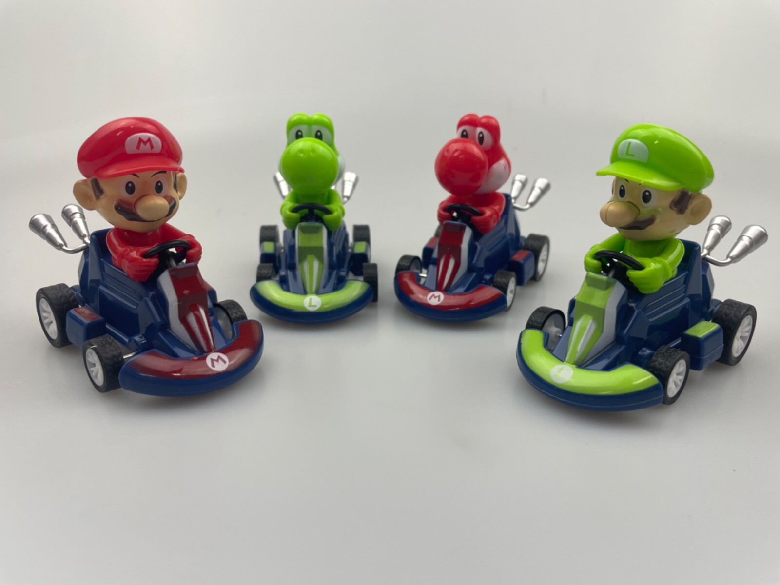 Super Mario Kart Pull Back Action Car Figure Cake Topper Kids Push Car
