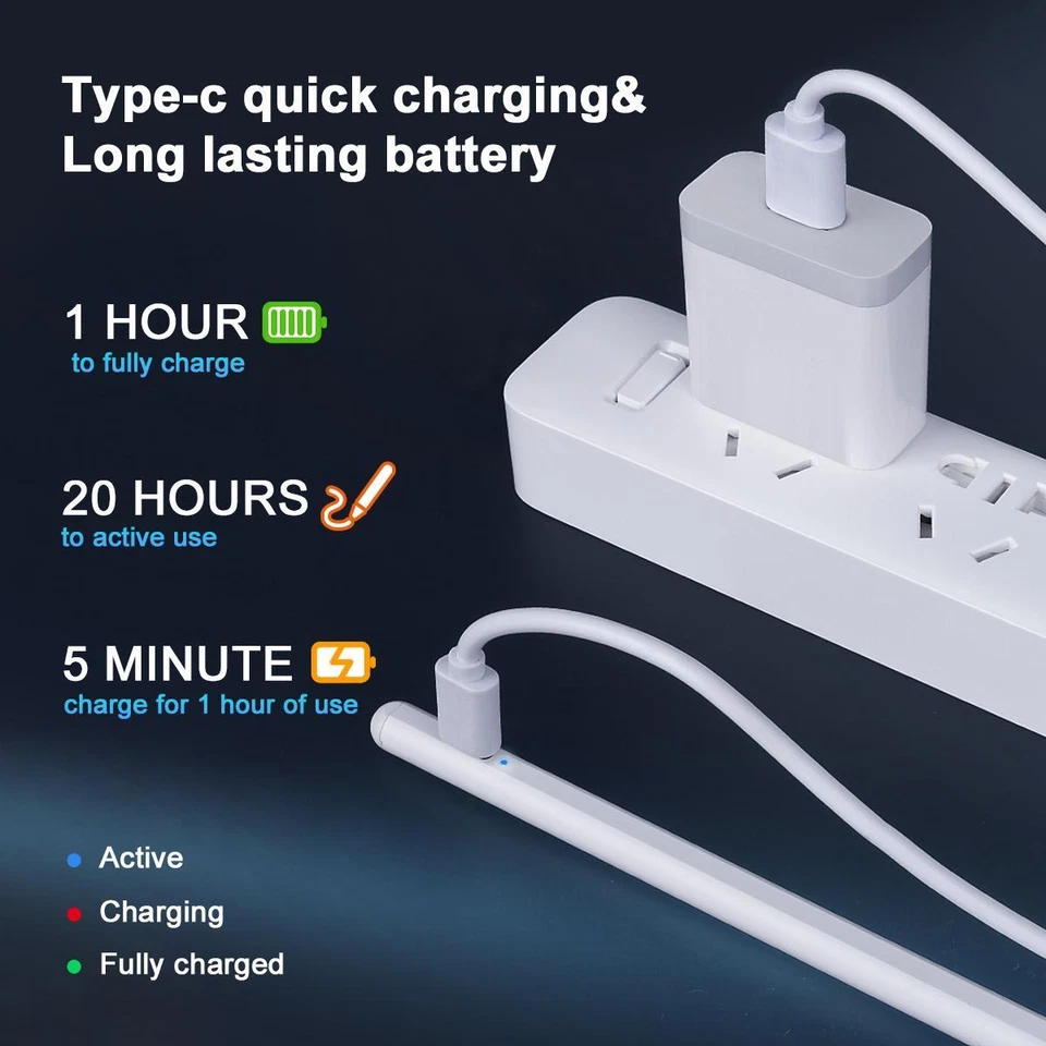 For Apple Pencil Stylus Pen 1st 2nd Generation for iPad 6th 7th 8th 9th 10th Gen - Image 4 of 4