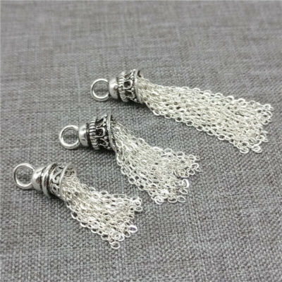 Sterling Silber Kette Quaste Charms f��r Halskette Armband