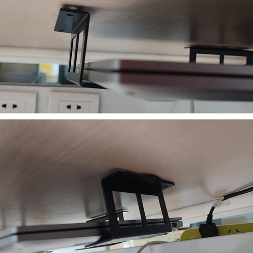 4.8-6.8cm Under Desk Laptop Holder Mount Bracket With Screws For Macbook Storage - Zdjęcie 7 z 14