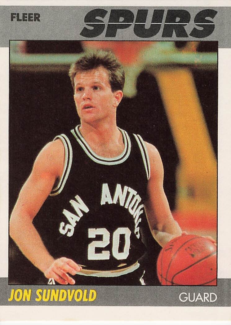 JON SUNDVOLD  1987-88 FLEER BASKETBALL #104
