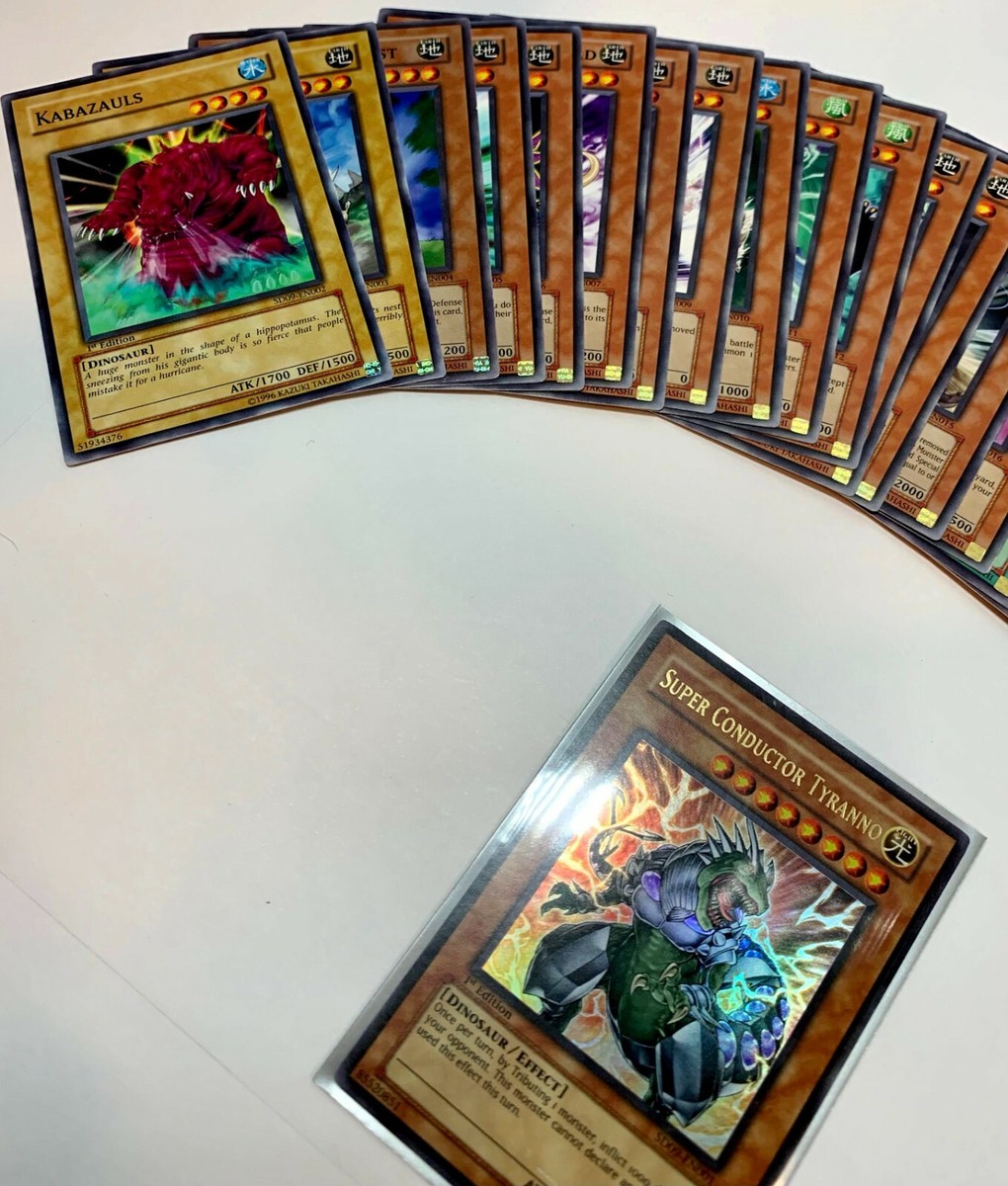yugioh dinosaur's rage structure deck Yu-Gi-Oh! Deck: - SD09 - ALL 1-36 - NM - 1st Edition During battle between this attacking card and a Defense Position monster whose DEF is lower than the ATK of this card YU-GI-OH DINOSAURS RAGE STRUCTURE DECK