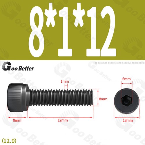 Feingewinde Zylinderschrauben 12.9 Stahl M6 M8 M10 M12 Schwarz Innensechskant - Bild 19 von 85