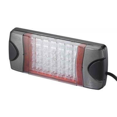 HELLA 2VA 341 419-011 Luce posteriore, Caraluna II, Lampadine, 12V, Montaggio, interno, avvitato, Colore diffusore luce: rosso, Spina: Spina piatta, Sx, Quantità: 1