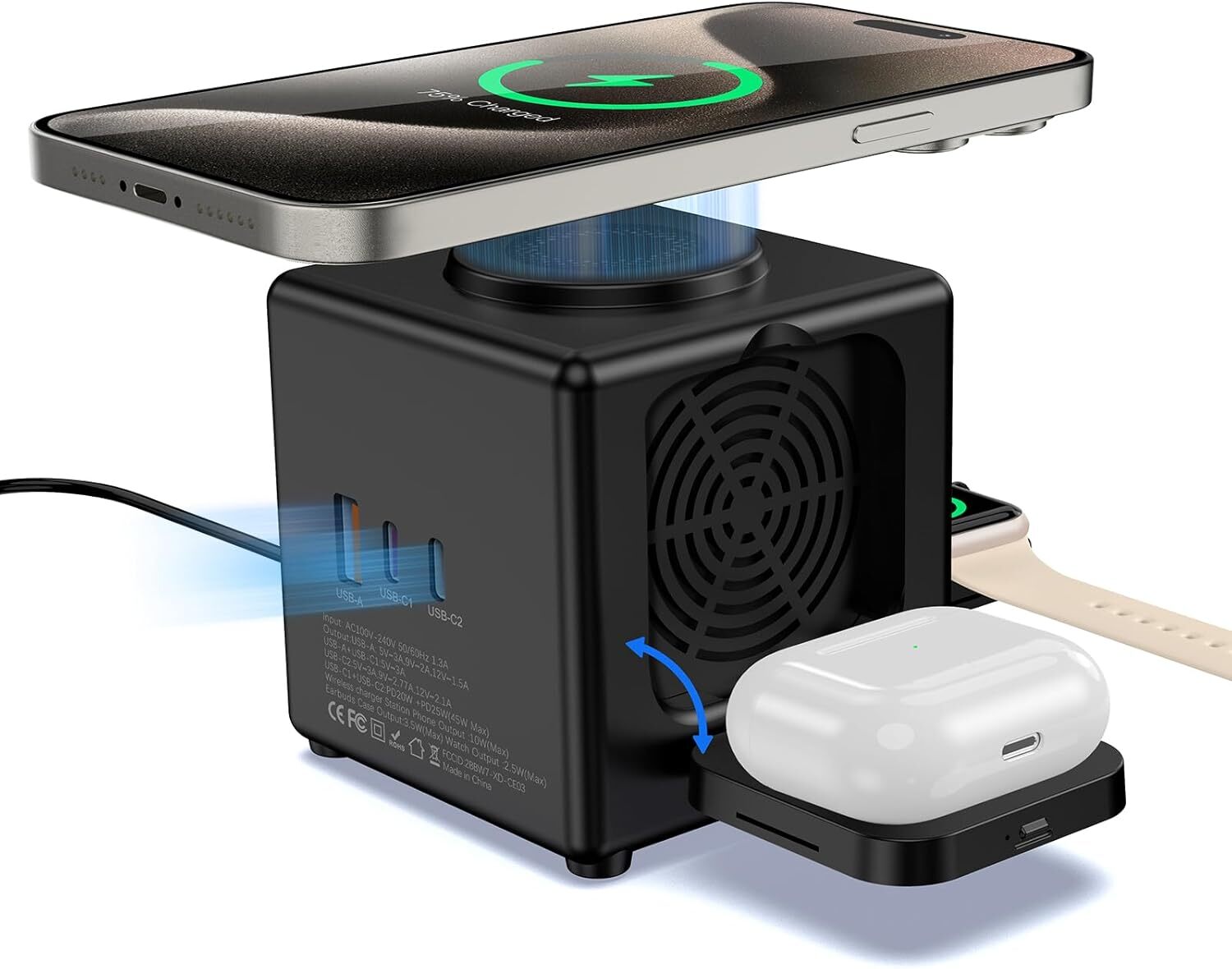 Charging Station for Multiple Devices Apple Wireless Charger 3 in 1 for iPhone-image