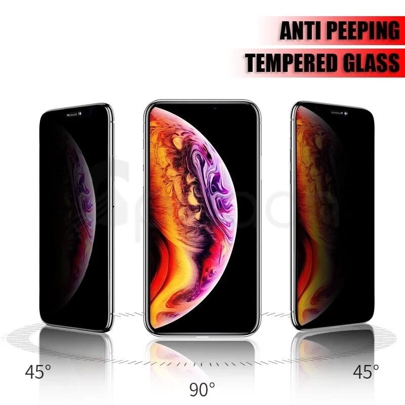 2PK iPhone 15 14 13 12 11 Pro Max XR Privacy Anti Spy GLASS Screen Protector - Image 3 of 4