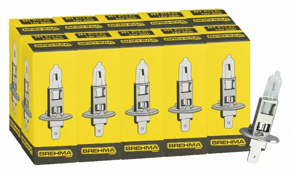 10x H7 Birnen 12V 55W Lampen Autolampe Birne BREHMA Halogen Lampe PX26d  Classic