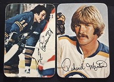 1976 / 77 Topps Hockey Glossy Photo Inserts Buffalo Sabres
