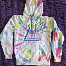 Pink Floyd Tie Dye 1973 Tour Hoodie, The Dark Side Of The Moon, Small