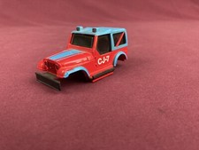 Vintage Tyco HO Scale Jeep CJ-7 Slot Car Body Only Red/Blue
